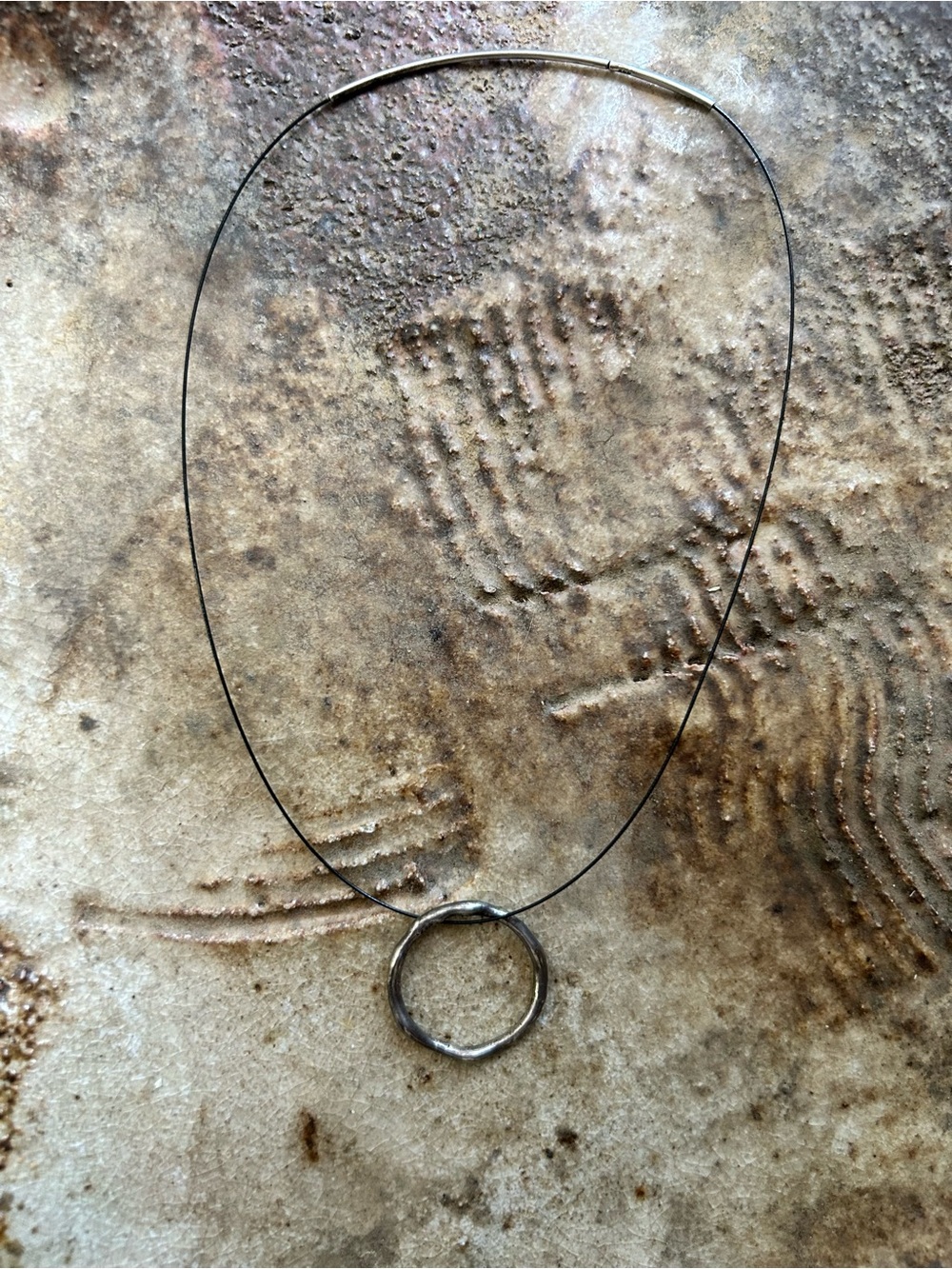 Minimalist Silver Circle Pendant Necklace